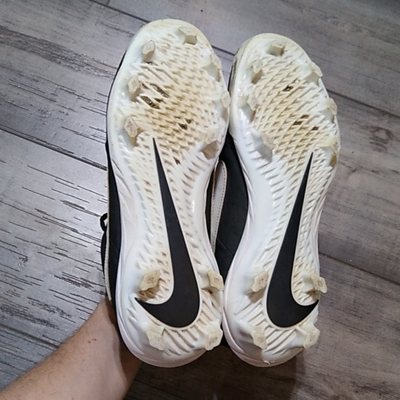 Nike Alpha Huarache Varsity Low Mens Baseball Cleat AO7959-001 BlackWhite SZ 7.5 - Picture 9 of 10